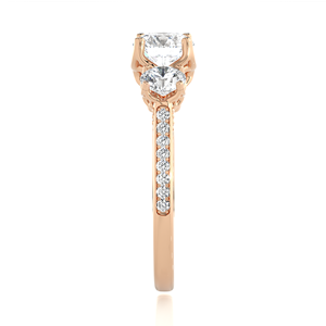 Customized 925 Sterling <b>Silver</b> 14K Gold Plated Classic <b>Solitaire</b> <b>Ring</b> Brilliant Cut IGI Certified Lab Grown Diamond Daily Wear - Product Image 4