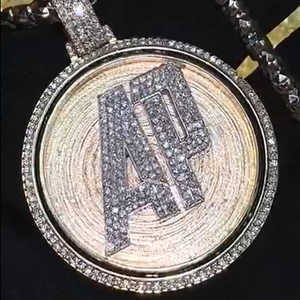 Hip Hop VVS Moissanite Pendant with 3D Logo 925 Sterling Silver Passes Diamond Tester Customizable Iced Moissanite Pendant <b>Charm</b> - Product Image 4