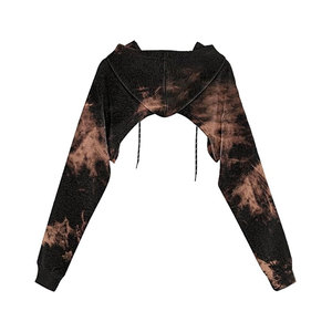 Uso al aire libre Cómodo Transpirable Anti-pilling Mujeres Crop Cut Hoodies Low MOQ Slim Fit Best Crop Cut Hoodies para mujer - Product Image 2