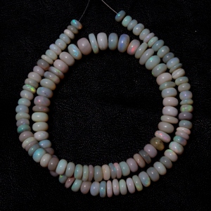 Perles en forme de rondelle lisse d'opale australienne naturelle perles d'opale de feu multiples perles de pierres précieuses d'opale australienne 6X9MM 15''Inch - Product Image 3