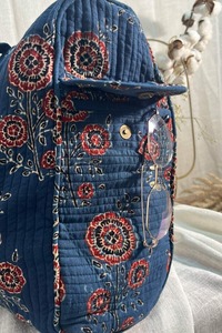 Bolsa de Viaje Ajrak de Algodón Estampada a Mano, Gran Capacidad, Ecológica, Táctica, de Alta Calidad, Duradera, Deportiva y de Lujo - Product Image 2
