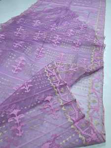 Exclusivo Dhakai Jamdani Sharee de alta calidad para mujeres JAMDANI tela azul rojo verde dorado cielo azul de Bangladesh - Product Image 5