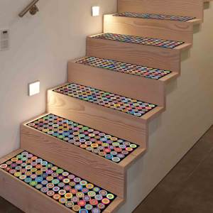 Alfombra Estampada Colorida: Moderna, Veraniega, Personalizada, para Entrada, Escaleras, Escalones - Product Image 1