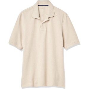 Polo de piqué de algodón de ajuste regular para hombre de alta calidad al por mayor, polos de hombre de talla grande con estampado de letras lavadas de diseño personalizado - Product Image 1