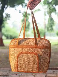 BOLSA DE BAMBÚ ECOLÓGICA REUTILIZABLE, BOLSA DE MANO DE BAMBÚ SOSTENIBLE Y NATURAL - Product Image 5