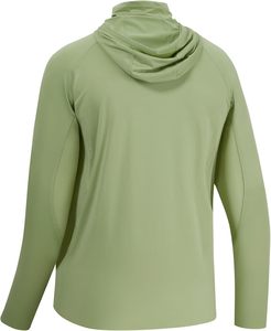 Chemise de pêche unisexe à manches longues UPF 50 avec masque, cache-cou UV, capuche, 100% polyester, antibactérien - Product Image 4