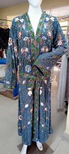 ชุดเดรสคาฟตันคอปกสูงสไตล์อาหรับอาบายาชุดเดรสแบบมีกระดุมยาวถึงพื้นสำหรับตกแต่งเอวธรรมชาติ - Product Image 2