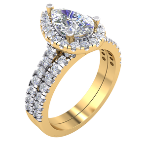 Elegante anillo clásico de oro de 14 quilates para mujer 1.65Cts VS Clarity Lab Grown EF Color Diamond para boda compromiso regalo fiesta IGI - Product Image 1