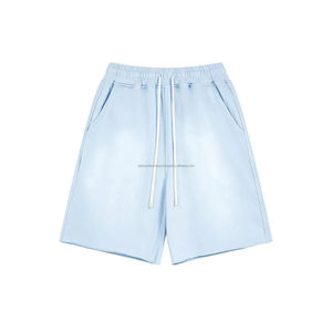 Pantalones cortos de verano para hombre personalizables de lana de algodón de alta calidad con efecto de decoloración solar 6 colores decoración Vintage suministro al por mayor - Product Image 5