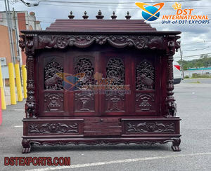 เทพสิทธิ์สไตล์นกยูง วัดไม้สําหรับบ้าน/สํานักงาน วัดไม้ขัดเงาธรรมชาติสําหรับบูชาโรง วัดเล็กแกะสลักด้วยมือสําหรับบ้าน - Product Image 6