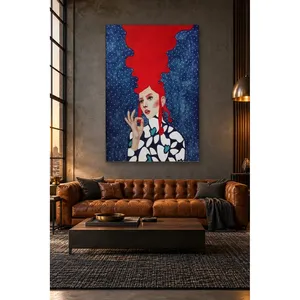 Fida Girl with Red Curly Hair Making OK Sign <b>Canvas</b> Print - Product Image 3