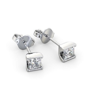 2025 nouveau Style 1.4 CTW princesse coupe Moissanite diamant boucles d'oreilles 10K 14k 18K or goujon femme classique boucles d'oreilles - Product Image 4