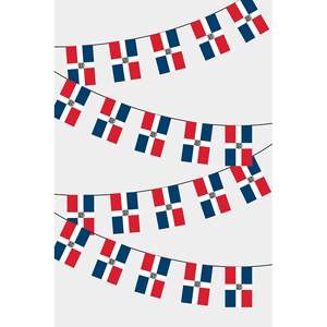 Dominican Republic Rectangular Flag Bunting Party <b>Banners</b> - Product Image 1