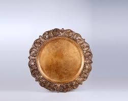 Assiette de chargeur de dîner en métal en laiton Offre Spéciale assiette personnalisée en acier inoxydable 304 vaisselle rétro plateau de nourriture rond pour restaurant - Product Image 6