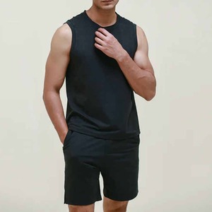 เสื้อกล้ามคอวีลำลองของผู้ชายแห้งเร็วเสื้อแห้งเร็วแบบยั่งยืนสามารถซักได้สีพื้นระบายอากาศได้ดี - Product Image 1