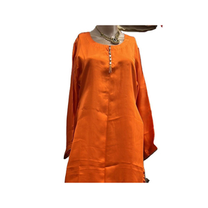 2023 été pelouse chemises robe nouveau manches longues pakistanais Shalwar kameez indien chemise robe femmes - Product Image 1