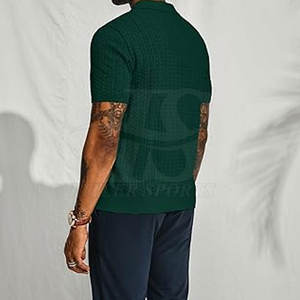 Nueva llegada de los hombres de secado rápido de punto para Polos único diseño de patrón sólido precio al por mayor - Product Image 2