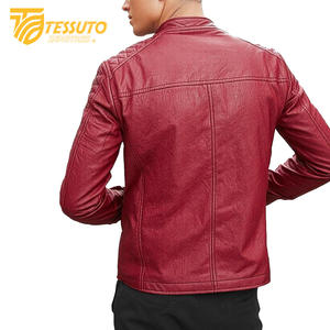 Meilleure qualité hommes veste en cuir noir mode veste en cuir pour hommes respirant classique collège Style Tessuto vestes en cuir - Product Image 2