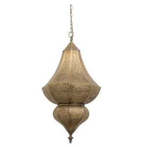 Lampe à suspension en métal massif pur de conception standard éclairage en métal de style marocain lampe suspendue décorative - Product Image 1