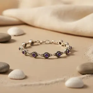 Pulsera de Plata 925 con Dijes de Moda y Piedra Azul para Regalo de Mujer - Product Image 2