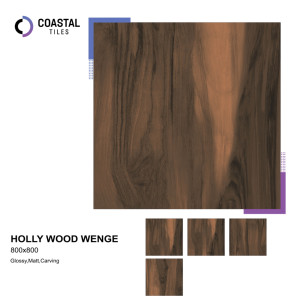 Azulejos de porcelana pulida HOLLY WOOD TEAK 800x800MM / 32X32 Azulejos de primera calidad de grado A Azulejos costeros - Product Image 3