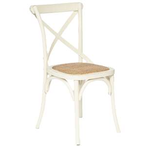 Silla de comedor con respaldo cruzado de Metal de hierro Industrial Vintage moderna, asiento de madera de Mango, estilo de diseño antiguo para el hogar, salón, apartamento, uso - Product Image 6