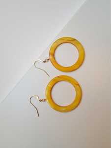 MN EXPORTS Gold Plated <b>Resin</b> Drop Earrings with Natural Pearl Women's Bohemian Oval Statement Party Jewelry for Islam Occasions - Product Image 6