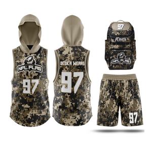 Fútbol americano personalizado 7 V 7 bandera sublimada uniforme de fútbol personalizado uniforme de fútbol americano personalizado ropa deportiva - Product Image 1