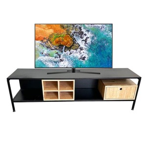 ตู้วางทีวีสไตล์มินิมอลร่วมสมัยพร้อมขาเหล็กและ MDF - KTV68092 - Product Image 1