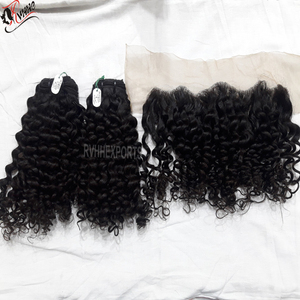 ผมอินเดียดิบหน้าผากมนุษย์สำหรับผมสีดำ - Product Image 4
