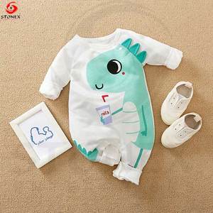 Barboteuse impression personnalisée nouveau-né bébé Onesie vêtements enfants vêtements manches longues bambou Footie barboteuse fermeture éclair bébé pyjamas - Product Image 4