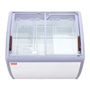 Vitrina Comercial Original de Fábrica para Helados, Blanca, de 9.3 Pies Cúbicos, con 3 Cestas de Alambre y 2 Congeladores Deslizantes - Product Image 1
