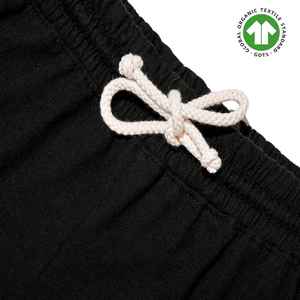 Pantalones cortos deportivos de algodón orgánico para mujer-Negro, Jersey de 5,4 oz, entrepierna de 6 pulgadas, suave, transpirable, con cintura elástica - Product Image 5