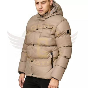 Parka personnalisée de haute qualité et durable pour hommes Manteau à bulles d'extérieur de grande taille avec col montant et bouffant d'hiver - Product Image 1