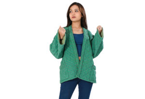 Chaqueta de invierno para mujer, ropa de mujer, chaqueta India hecha a mano, abrigo sólido acolchado de algodón, abrigos acolchados Vintage con 2 bolsillos delanteros - Product Image 2