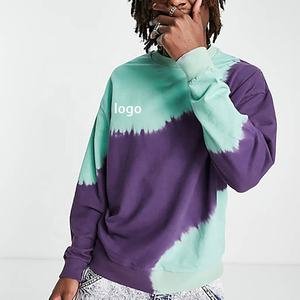 Sweat à capuche tie-dye surdimensionné 100% coton imprimé de logo personnalisé OEM Sweat-shirt à col rond Streetwear à la mode avec motif 3D - Product Image 1