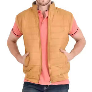 เสื้อกั๊กขนเป็ดสำหรับฤดูหนาวของผู้ชายเสื้อแขนกุดระบายอากาศคอจีนดีไซน์เรียบง่ายไม่ซ้ำใคร - Product Image 1