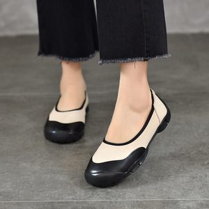 Mocassins et chaussures Oxford en cuir pour femmes, confortables, à talon plat, pour le bureau, les fêtes, les mariages et les tenues décontractées quotidiennes - Product Image 1