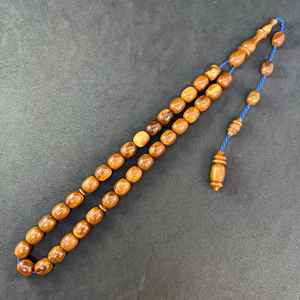 Tasbih islamique en bois écologique, 33 perles de prière musulmanes de petite taille, polies, élégantes, art mural à suspendre, objet de collection pour cadeau - Product Image 3