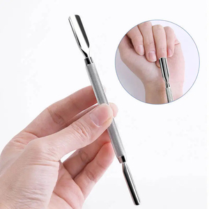 MORGANS INDUSTRIES Dual-End Stainless Steel Reusable <b>Nail</b> Pusher <b>Tool</b> for Manicure & Pedicure Cuticle Care - Product Image 1