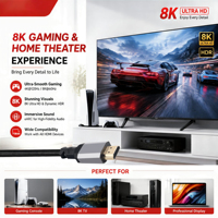 Câble HDMI 2.1 8K Ultra HD 48 Gbps Haute Vitesse Câble Tressé OEM