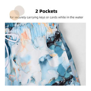 Customized Lightweight Cotton <b>Men's</b> Beach <b>Shorts</b> High Street Style Breathable Quick Dry Knee Length for Running Beach <b>Activities</b> - Product Image 2