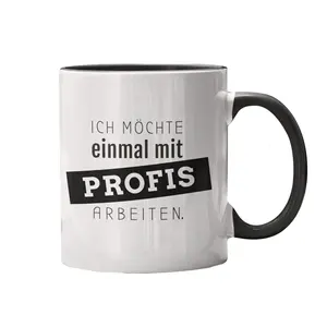 Taza de Diseño Minimalista Profesional, Impresa por Sublimación, Apta para Lavavajillas, Regalo Empresarial, con la Frase 'Trabajar con Profesionales' - Product Image 4