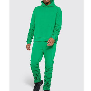 Survêtement pour hommes survêtement garçons 100% coton velours polyester nylon survêtement de sport empilé personnalisé survêtements évasés ensemble pour - Product Image 4