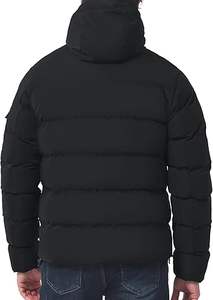 Manteau d'hiver pour homme, veste matelassée imperméable épaisse, coupe-vent à capuche, parka avec plusieurs poches - Product Image 5
