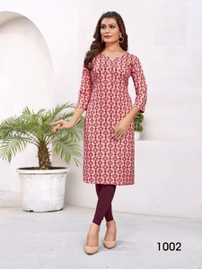 Liva Approved Women's Formal Party Wedding Rayon Slub 16KG Quick Dry Straight Style Multi Color Regular Fit All Seasons <b>Kurti</b> - Product Image 6