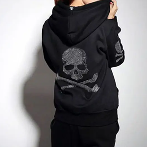 Plus Size Rhinestone Hoodies Uso al aire libre Rhinestone Hoodies Venta al por mayor Rhinestone Hoodies - Product Image 4