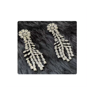 High Quality Lab Grown Diamond <b>Earrings</b> CVD Diamonds Fancy <b>Earrings</b> Direct Export by Indian Manufacturer Fashion Jewelry - Product Image 3