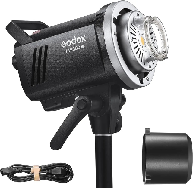 Godox MS300V 300W 2.4G Built-in Wireless Receiver Lightweight Compact and Durable Bowens Mount Studio Flash