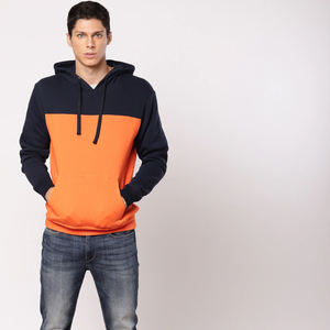 Dernier style de sweat-shirts pour hommes, automne, bicolore, 100% coton, coupe classique, poches kangourou, broderie, écologique, anti-froissement, long - Product Image 5